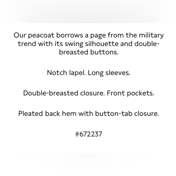 Banana Republic Blue Pea Coat - Picture 16 of 16